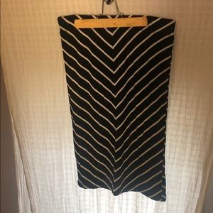 Black&white chevon midi pencil skirt